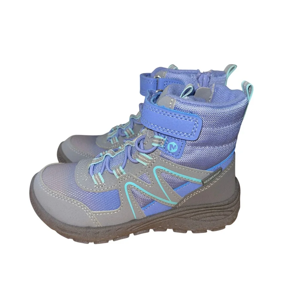 NEW Merrell Polar Trekker Big Kids 11M Winter Boots Purple Turquoise MK167859